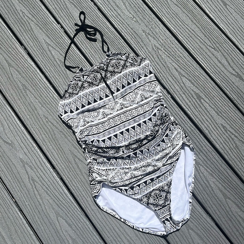 Patterned One Piece Bathing